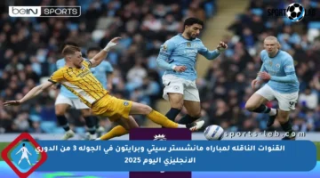 القنوات الناقلة لمباراة مانشستر سيتي وبرايتون في الجولة 3 من الدوري الإنجليزي اليوم 2025